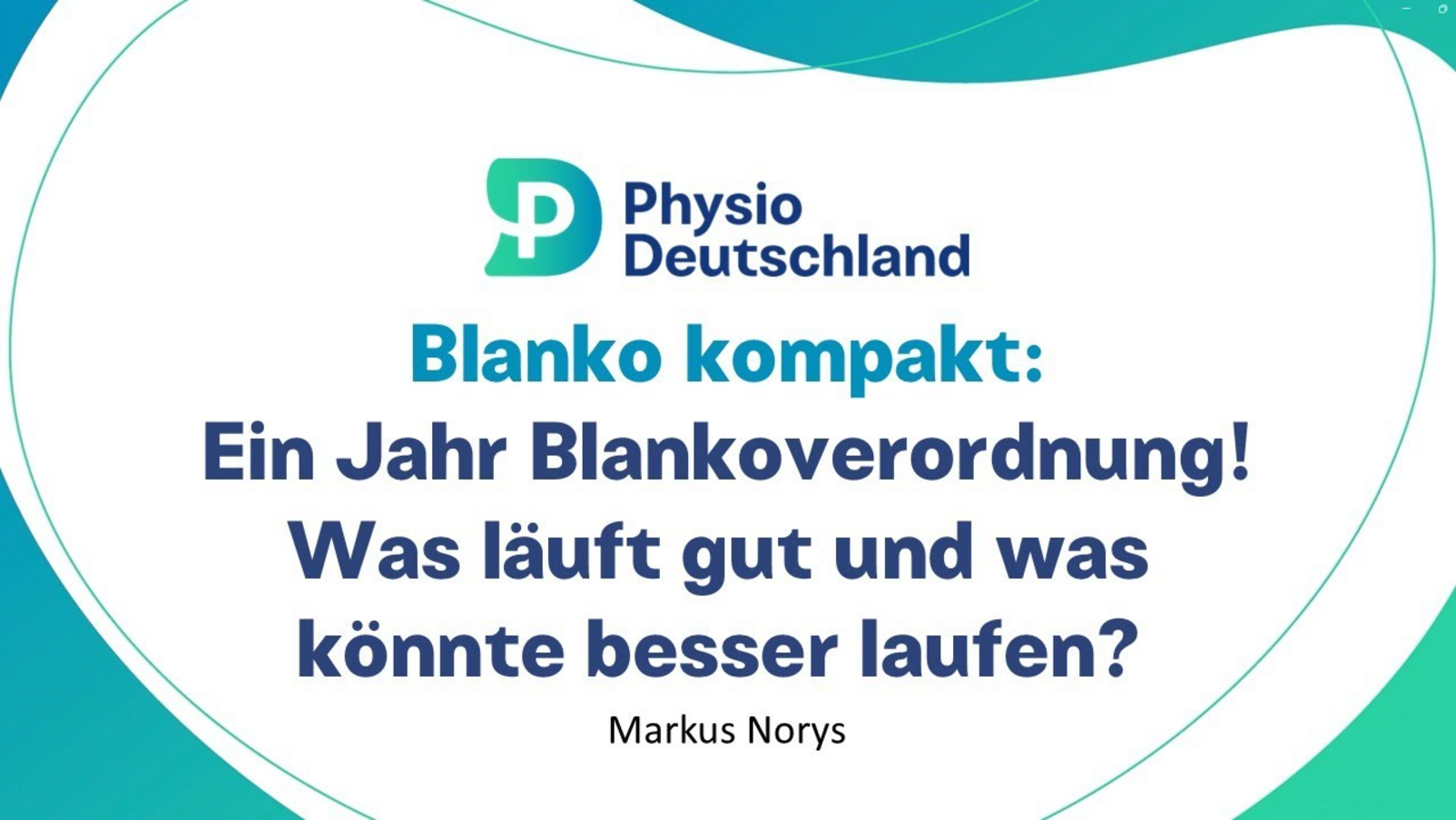 Blanko kompakt | Ein Jahr Blankoverordnung! Was läuft gut und was könnte besser laufen?